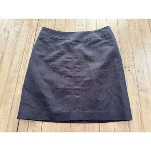 Tory Burch Ramie Cotton Linen Mini Pencil Skirt Navy Blue Size 8